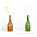 painted glass floating bottle with cork for wishing small table glass flower vase
